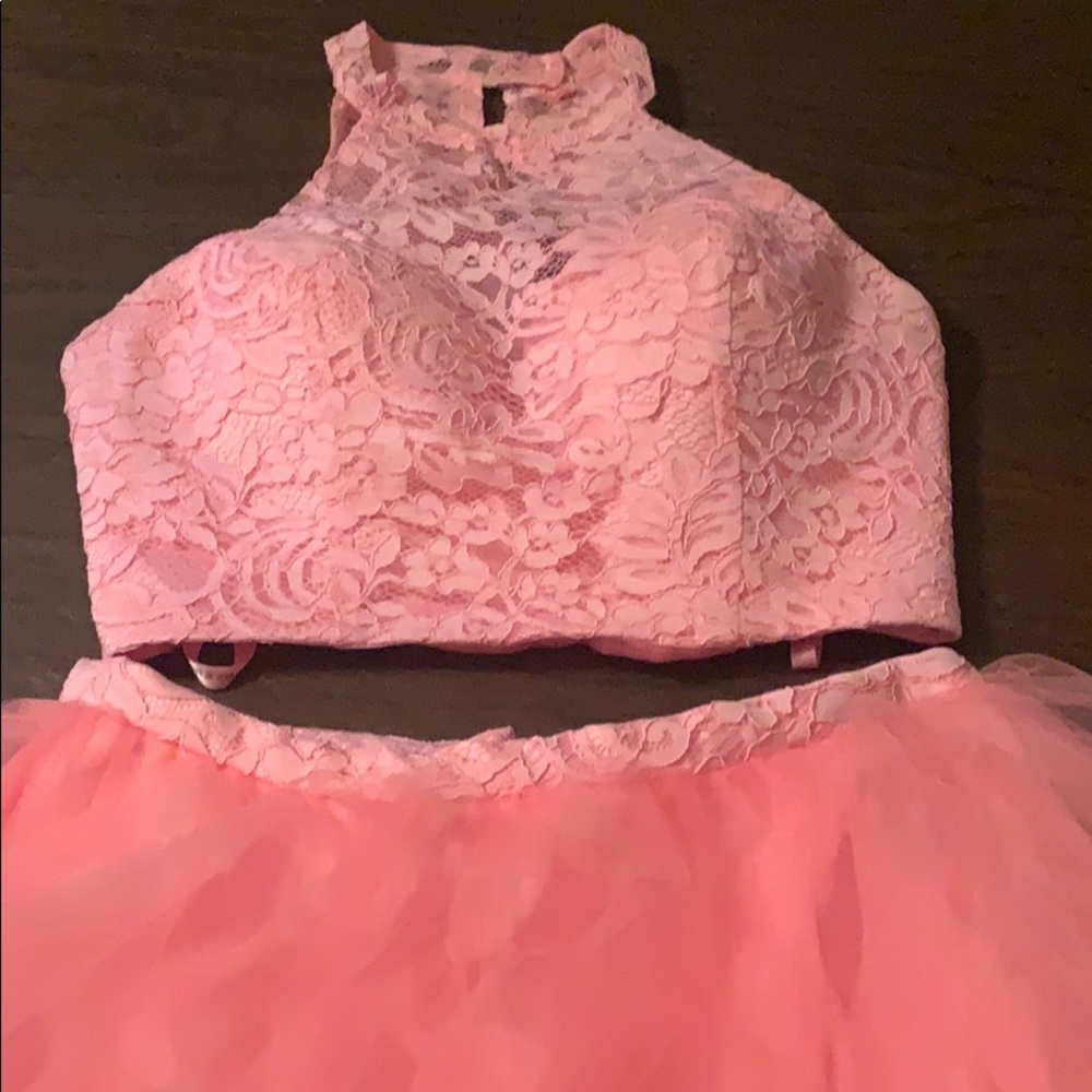 two piece prom dress